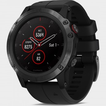 Часы GARMIN FENIX 5s Plus черные с черным ремешком