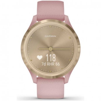 Часы GARMIN VIVOMOVE 3S золотистый циферблат с розовым ремешком
