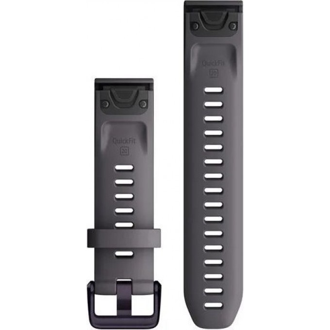 Ремешок сменный для GARMIN FENIX 6S SOLAR 20MM QUICKFIT SHALE GRAY SILICONE BAND 010-13011-00