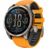Смарт-часы GARMIN FENIX 8 – 47 мм, AMOLED Sapphire, титан с силиконовым ремешком цвета Spark Orange/Graphite 010-02904-11
