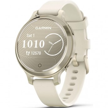 Смарт-часы GARMIN LILY 2 ACTIVE лунное золото с силиконовым ремешком цвета слоновая кость